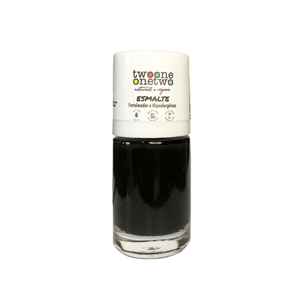 Esmalte Hipoalergênico Cor Black Onyx 10ml - Twoone Onetwo