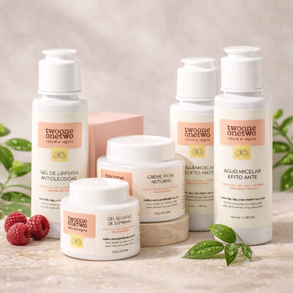 Kit Skincare Antiacne Completo Ácido Salicílico e Niacinamida Framboesa - Twoone Onetwo