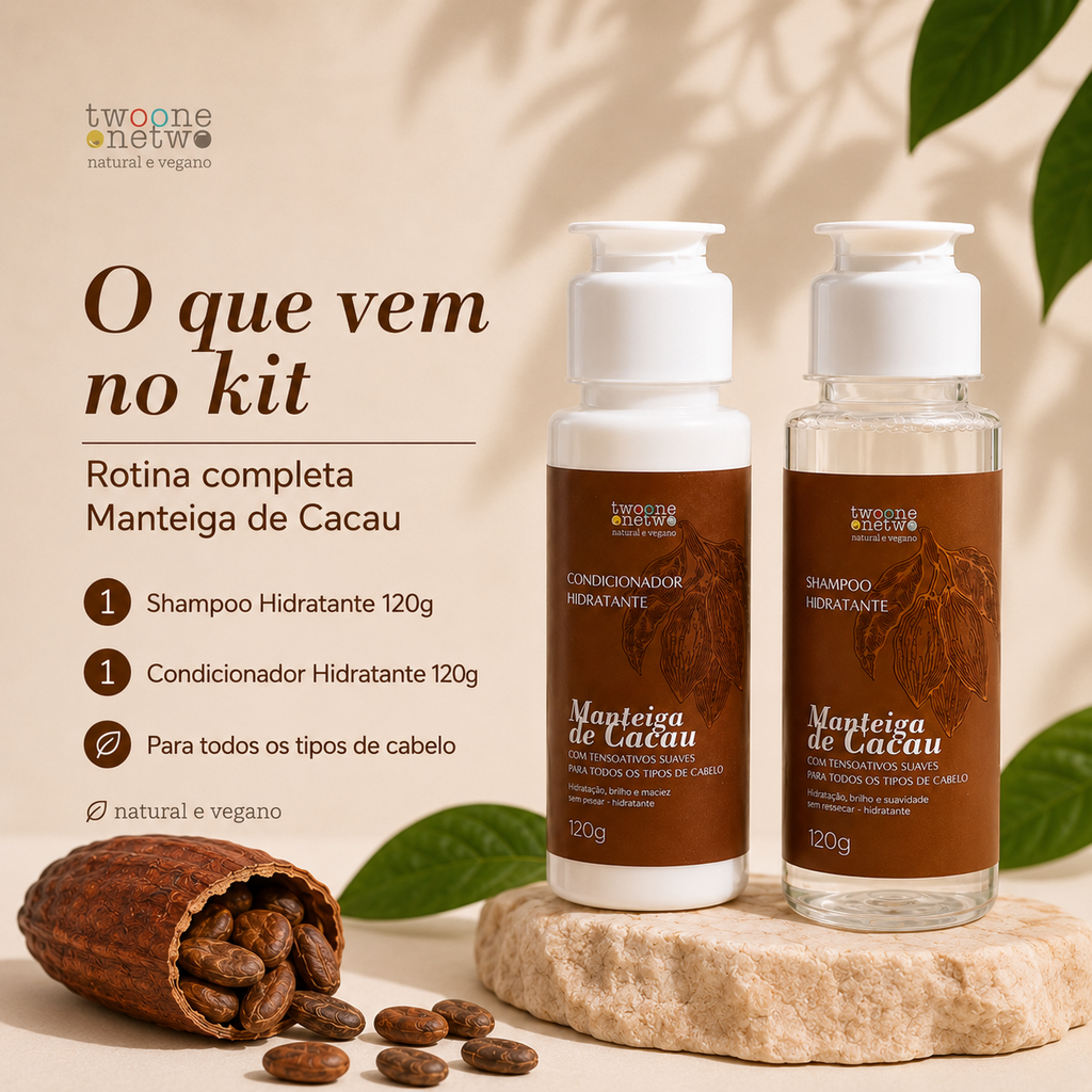 Kit Capilar Hidratante Manteiga de Cacau - Twoone Onetwo