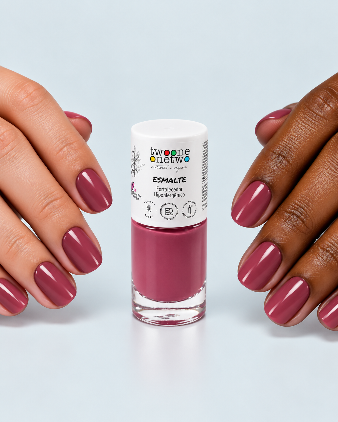 Esmalte Twoone Onetwo Natural Vegana Brandy Wine