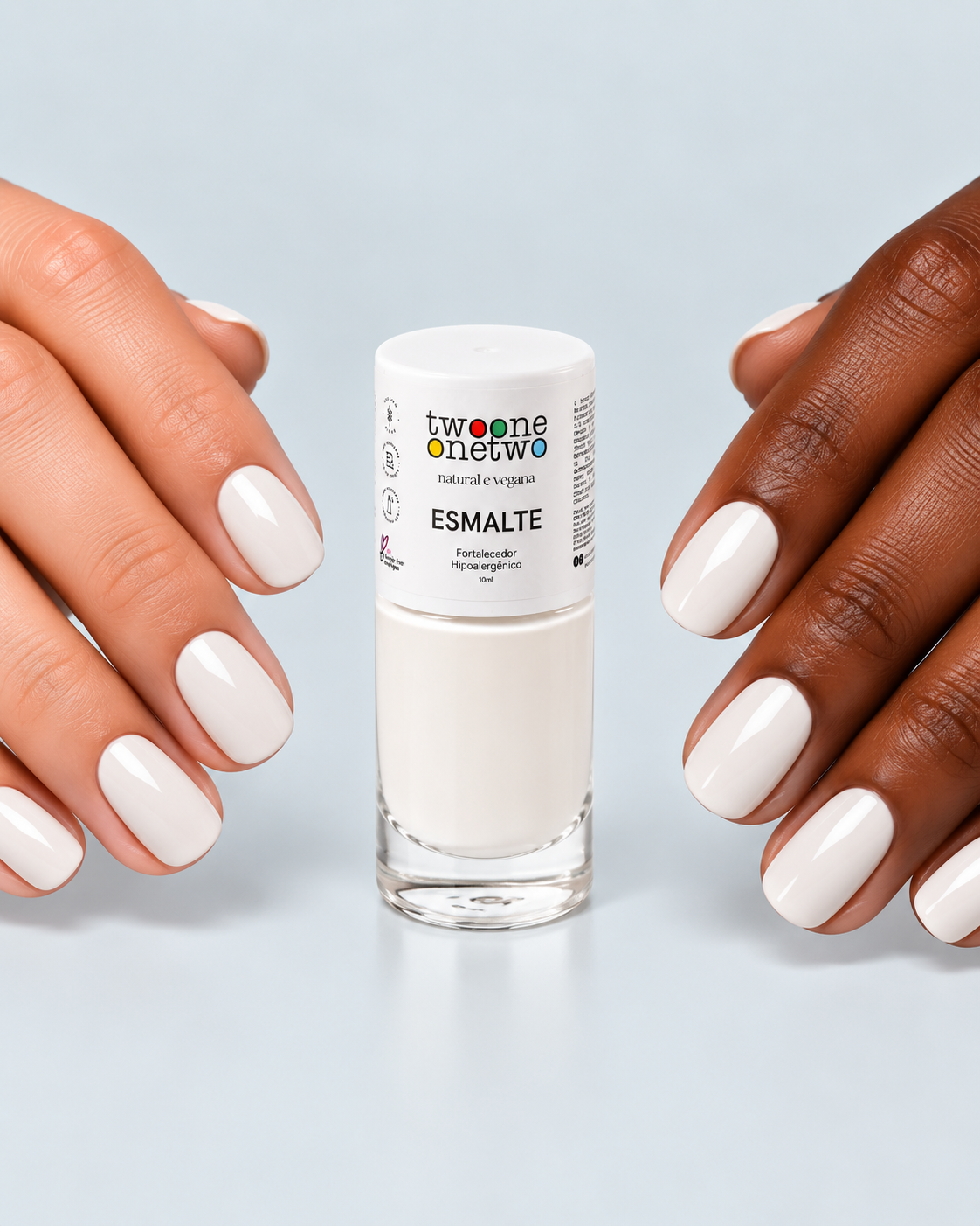 Esmalte Twoone Onetwo Natural Vegana Cor Bright White
