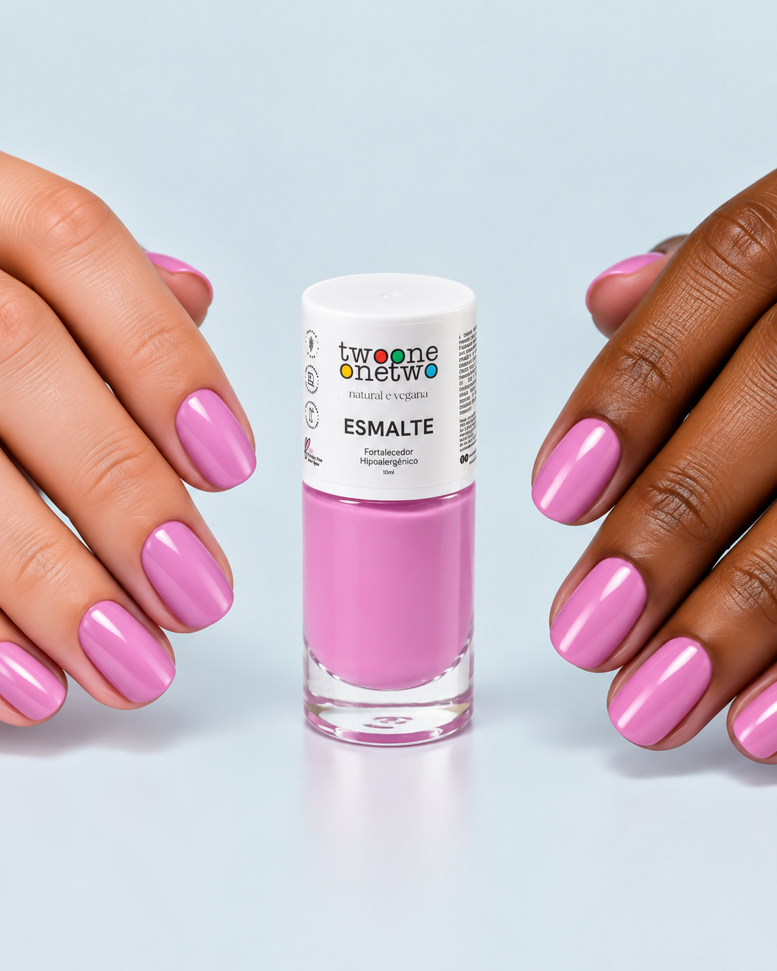 Esmalte Twoone Onetwo Natural Vegana Cor Fuchsia Pink