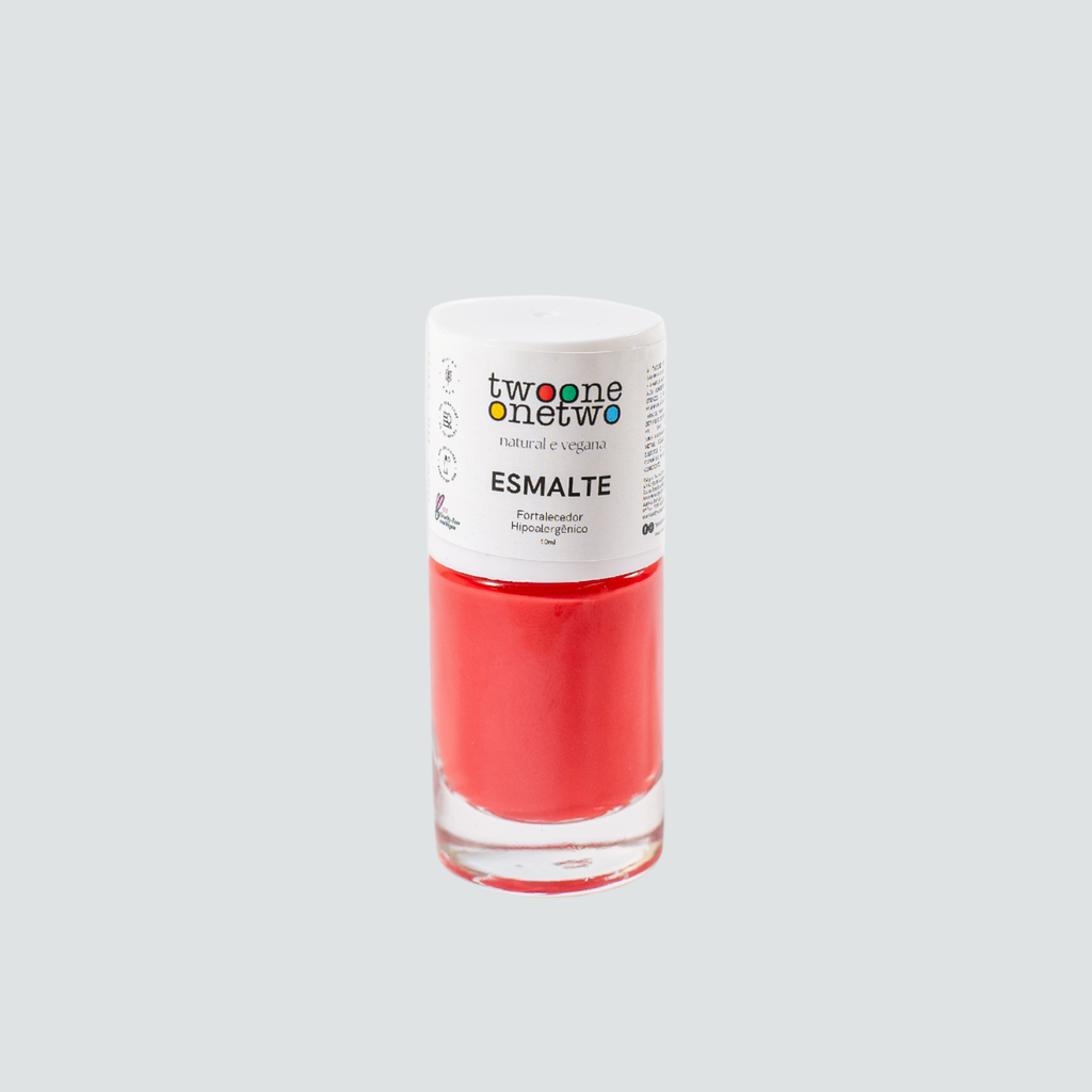 Esmalte Hipoalergênico Cor Poppy Red 10ml - Twoone Onetwo