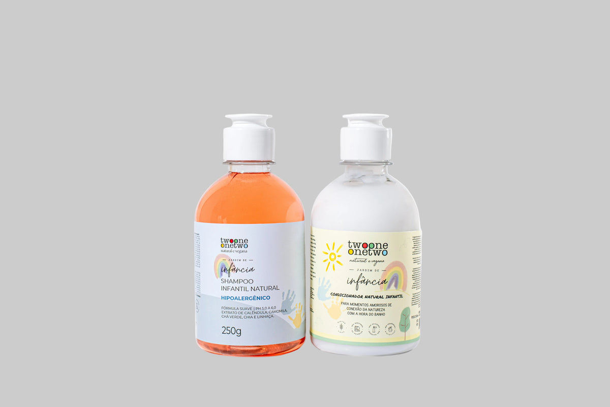 Kit Shampoo e Condicionador Infantil hipoalergênico